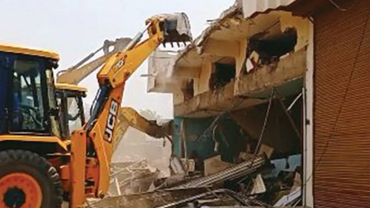 demolishing a house